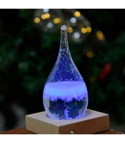 Amazon.co.jp: shopparadise ストームグラス 天気 カラフルライト 木製